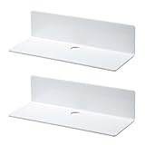 Gettimore Schwebendes Wandregal aus Acryl, ohne Bohren, für Küche und Badezimmer, 23 x 9 x 6 cm, transparentes Design