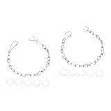 NUOBESTY 2 Sätze Toiletten Ersatzteile Teiliges Ketten Für Toilettenklappen Langlebige Und Rostfreie Lösung Für Wc Innenausstattung...