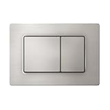 Wunderbad Drückerplatte Edelstahl Gebürstet Kompatibel mit Geberit Duofix Sigma/Delta/BASIC Betätigungsplatte für 2 Mengenspülung...