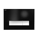 MEPA Betätigungsplatte Orbit 2-Mengen (Drückergarnitur, Drückerplatte WC schwarz matt, Betätigung vorne + Oben) 421866, Mehrfarbig