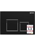 FEINER® WC-Drückerplatte [Schwarz Matt/Chrom] – kompatibel mit Geberit Sigma-Serie und Vorwandelement UP300/UP320 –...