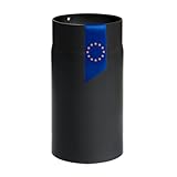 raik Rauchrohr Ofenrohr 150 mm Durchmesser 250 mm Länge Materialstärke 2 mm legierter Stahl Senotherm-Beschichtung eingebrannt...