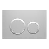Wunderbad Drückerplatte Silber Matt, kompatibel mit Geberit Sigma UP 320, 1 Stück Betätigungsplatte