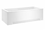 roe furniture Acryl Badewanne 160x70 cm – Badewanne Rechteck mit Rahmen, Frontplatte & Seitenwand – Rutschfest & Antibakteriell –...