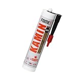 Fome Flex Kamin 1500 °C – Hitzebeständiges Hochtemperatur Silikat, Feuerfeste Dichtmasse, Schwarz, Silikat zum Abdichten für...