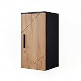 Vicco Badschrank Goldkraft Eiche/Anthrazit Irma 30x59x24 cm - hängender Badezimmerschrank, Praktisch für Kosmetik, Pflegeprodukte &...