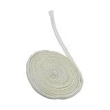 Glasdichtung, flach, Glasfaser, 10 mm x 3 mm, hitzebeständige Dichtung für Pelletöfen, Ofentüren, Kamin- und Ofendichtungen, Weiß,...
