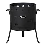 BBQ-Toro Kazan Ofen Ø 40 cm | Gulaschkessel, Feuerkessel, Outdoor Ofen, Untersetzer | Feuer-Ofen, Eintopfofen, Feuerstelle,...
