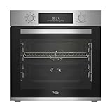 Beko BBIM12300X b300 Einbau-Backofen, 60 cm Backofen, 72 l Volumen, Dampfreinigung SteamShine, 8 Heizarten, AeroPerfect für...