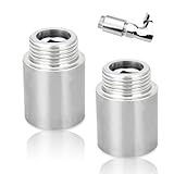 2 Stück Hahnverlängerung 1/2 Zoll x 40 mm, 1/2' IG x 1/2' AG, DN15 Gewindeverlängerung, 40MM Edelstahl Verlängerung Fitting,...