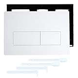 BAIFULAI Drückerplatte WC, Betätigungsplatte, Spülkasten Ersatzteile mit Spülhebel-Set und Einbaurahmen, Kompatibel mit Geberit...