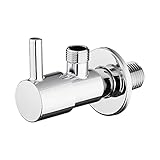 Ibergrif Eckventil 1/2 Zoll Wandanschluss 3/8 Zoll Schlauchanschluss – Eckregulierventil für Waschbecken, Kalt- & Warmwasser,...