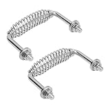 RNXRZANK Edelstahl-Federgriff für Öfen, Ersatzgriff für Kamintüren, hitzebeständiger Ofengriff mit Schraubbefestigung, ideal für...