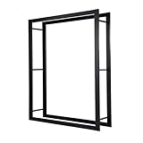 Loywe Kaminholzregal 120x25x160cm Kaminholzhalter Brennholzregal Feuerholzregal Kaminholzständer Brennholz Holzhalter aus Metall in...