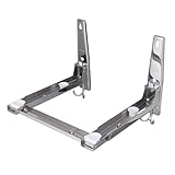 STOBAZA Edelstahl Mikrowellenablage Wandmontage Klappbar Ausziehbar Aufbewahrungsregal Organizer aus Edelstahl Ofenablage Verstellbare...