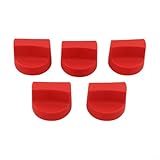 Gasherdknöpfe, 5 Stück, 50 mm, Herd-Einstellknopf, Grill, Ofen, Herd, Ersatzteile, Küche, Kochzubehör (rot)
