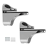 WJUAN 2 Stück Verstellbare Glasregalhalterung Glasklemme, Glasregal Wandregal Halterung für Holz-/ Glasregale mit Einer Dicke von...