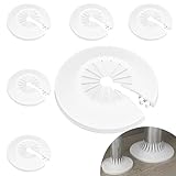 6 Stück Heizungsrohr Rosette, Universal 14-29mm Heizungsrohr Verkleidung, Einzel Rosetten für Heizkörperrohre, Polypropylen...