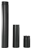 Ofenrohr Rauchrohr Kaminrohr Stahlrohr Abgasrohr Senotherm Schwarz 2mm Heizung Abzugrohr wählbar (Ø 120mm x 250mm)