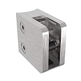 Sellon24® Glasklemme MOD23KP 45x45 mm Glashalter Glass Clamp Edelstahl für Rohr 42,4 mm Gummi 8,00-12,76mm (MOD 23KP Rohr 42,4 Gummi...