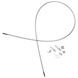 Gatuida Abflussspirale Rohrreinigungsgerät 3 Meter Metallfeder mit Schneidköpfen und Ersatzteilen Flexibel für Bad Küche...