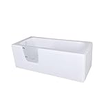 BELVIT Seniorenbadewanne 170x75 cm - Badewanne mit Tür, Einstieg links, barrierefreie Dusch-Badewanne aus Sanitäracryl, Rechteckwanne...