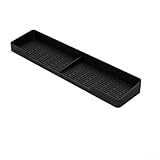 Gewürzregal über dem Herd, Silikon, magnetisch, Ofen-Regal, Herdplatte, Gewürzregal für Küche, Herd, Schränke (schwarz)