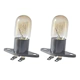 2Pcs 2A 250V 20W 2Pin Mikrowelle Glühbirne Hohe Temperatur Ofen Licht Lampe Mit Ersatzteile Küche Zubehör