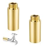 Yisphere 2 Stück Hahnverlängerung 1/2' IG x 1/2' AG x 50 mm, Messing Verlängerung Fitting für Trinkwasser & Heizung,...