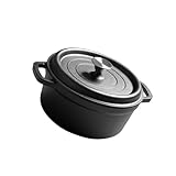 Baoblaze Dutch Oven aus Gusseisen, Doppel-Ofen, Küchenkochgeschirr, Auflaufform, mit Deckel, für Camping, Braten, Backen,...