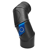 raik Rauchrohrbogen Ofenrohr Multibogen 0-90° einstellbar mit Reinigungsöffnung Stahlblech 2 mm Senotherm schwarz Ø 150 mm für...