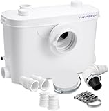 Aquamatix Hebeanlage 400W Sanitäre Abwasserpumpe 100L/min 8m Vertikale Förderstrecke mit 3 Einlässen für Toilette, Waschbecken und...