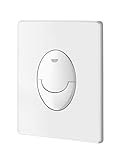 GROHE Skate Air, WC Abdeckplatte (wassersparende Betätigungsplatte mit 2-Mengen-Betätigung, Drückerplatte für die senkrechte...