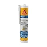 Sika - Sikasil C - Sanitär Silikon für Bad und Küche - Weiß - Wasserdicht - Kartusche 300ml - Schutz vor Schimmel - zum Verfugen...