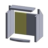 Rückwandstein - Für Hark Kaminöfen inkl. Modellübersicht - Schamottstein feuerfest & hitzebeständig - Kamin Ofen Zubehör...