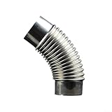 Minflora Langlebiger 45-Grad-Edelstahl-Ellenbogen mit mehreren Heizsystemen, Outdoor-Camping, Holzofen-Zubehör, Rohr (60 mm)