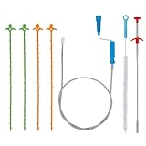 Abflussspirale Spülbecken Reinigungshaken, 8 Stück Abflussschlange mit 3 Größen Abfluss Schlange Haar Reinigung Werkzeug für...