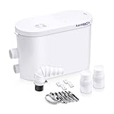 Aquamatix Silencio 2 Sanitärpumpe 400W Hebeanlage Duschpumpe 135L/min 2 Einlässe für Dusche, Waschbecken und Waschmaschine 10,5m...
