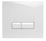 Cornat Design-Betätigungsplatte AP4200 - Kompatibel mit VWC352/WEK2 - Elegante rechteckige Drückerplatte in Weiß - Hochwertige...