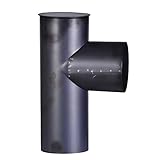 FIREFIX O120/KK Blauglanzblech Kapselknie, 300 mm lang, ø 120 mm - Ofenrohre aus Stahlblech, 0,6 mm stark, gebläut, innenliegend...