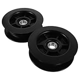 NUOBESTY 2 Stück Schwarze Nylon Metall Gabelstapler Ersatzteile Doppelrillen Führungsrolle mit Integriertem Lager für 3 Tonnen Öl...