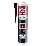 MEM Ofen- & Kamin-Dicht, Dichtungsmasse für Heizanlagen, offene Kamine und Öfen, Auch zum Verkleben und Verfugen geeignet,...