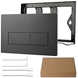 WC Drückerplatte,Ersatzplatte für Doppelspülung,Spülgriff Baugruppe und Befestigungsrahmen,Ersatzteil für Wassertank, Kompatibel...