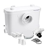 Aquamatix Hebeanlage 400W Sanitäre Abwasserpumpe 100L/min 6,5m Vertikale Förderstrecke mit 3 Einlässen für Toilette, Waschbecken...