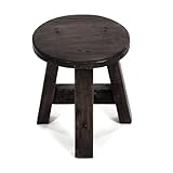 DESIGN DELIGHTS RUSTIKALER Holz HOCKER Bern | 23x20x20cm (HxBxT), Mahagoni massiv | Schemel, Holzhocker, Blumenhocker, Pflanzenhocker |...
