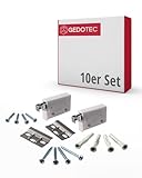 Gedotec Schrank-Aufhänger mit Montageschiene weiß | Tragkraft 150 kg | 10 Komplett-Sets - Möbel-Aufhänger mit Trägerplatte &...