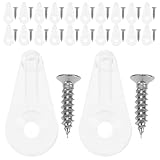 WHAMVOX 120 Stück Teiliges Glass Retainer Clips Transparente Glashalter für Schranktüren Fenster und Spiegel mit Schrauben Einfache...