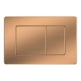 Wunderbad Drückerplatte Kompatibel mit Geberit Duofix Sigma/Delta/BASIC Betätigungsplatte für 2 Mengenspülung (Edelstahl Rose Gold)