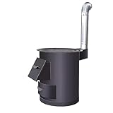 Zeltofen Holzofen Rauchfreier Holzofen, Stabile und Stabile Stahlkonstruktion, Multifunktionaler Holzofen für Zelte, Camping,...