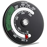Magnetische Ofen Thermometer Für Ofenrohr, Kaminofen Rohr Thermometer Messgerät für Holzofen Zur Optimierung der Ofeneffizienz und...